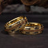 Men's 8mm Tungsten Guitar String & Gold Leaf Meteorite Comfort-Fit Wedding Band
